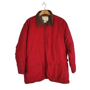 Vintage‎ Eddie Bauer Chore Barn Coat Cherry Red Size Extra Large Tall Down Fill